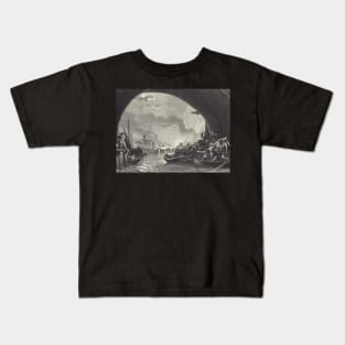 Escaping The Great Fire of London 1666 Kids T-Shirt